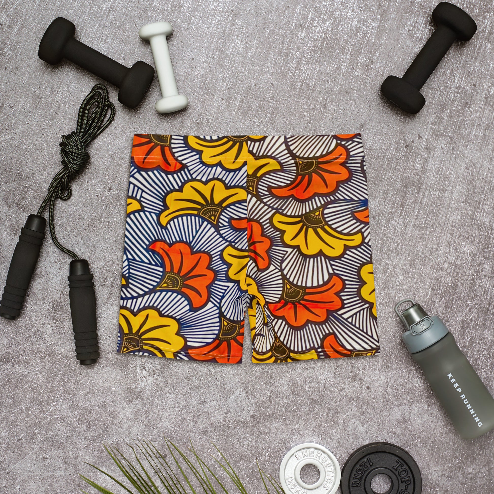 Adun ankara floral print yoga Shorts