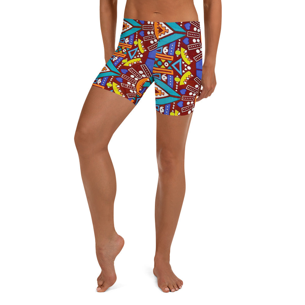 Tozi Yoga Print Sports Shorts
