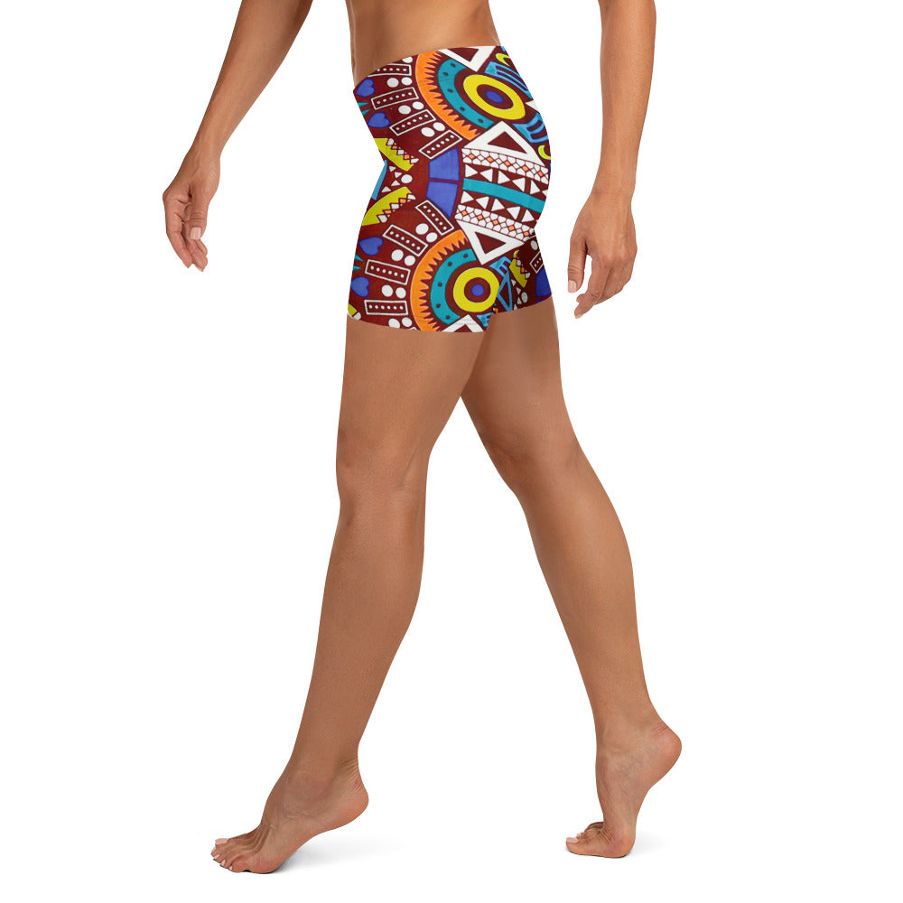 Tozi Yoga Print Sports Shorts