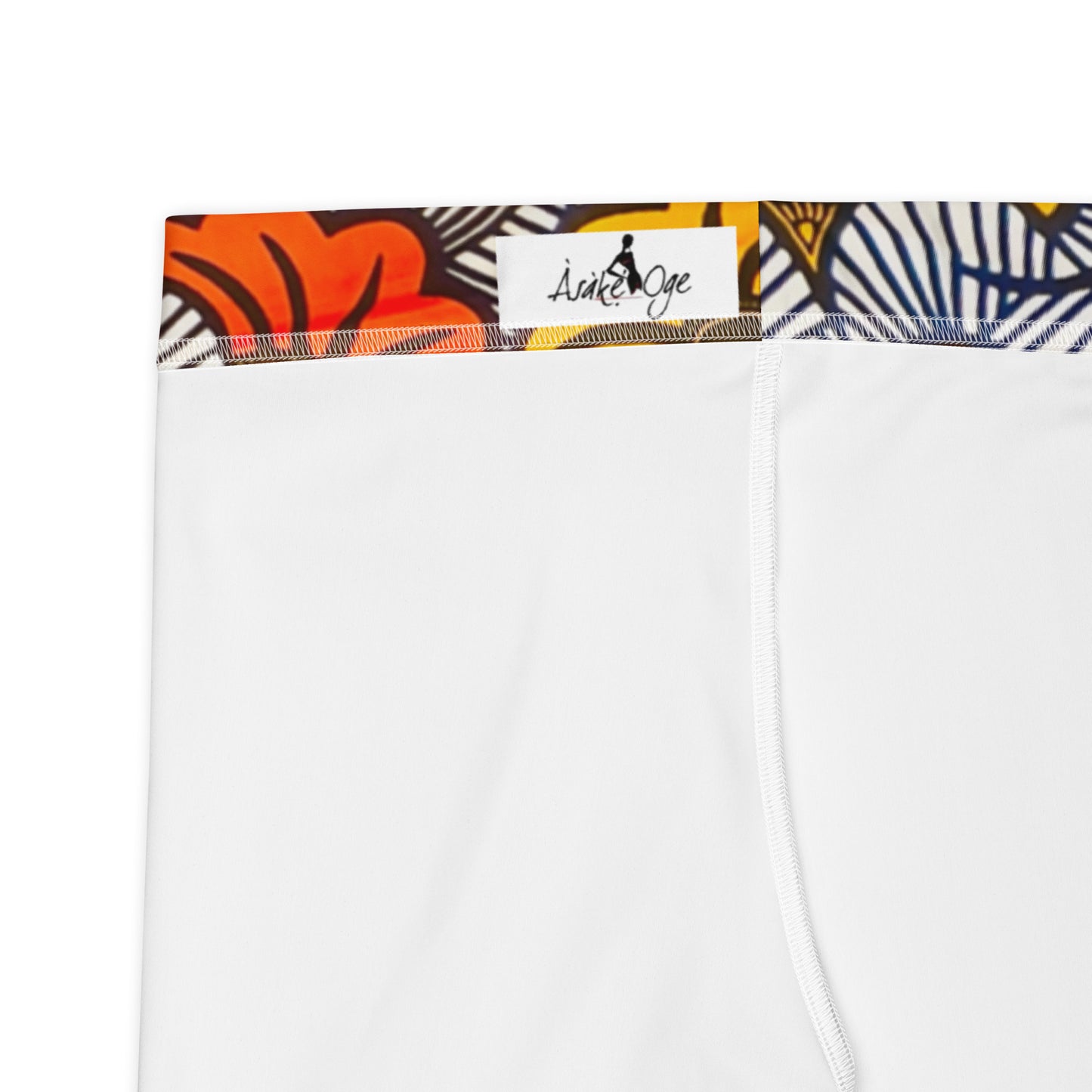 Inside waist band of Adun ankara floral print sports Shorts