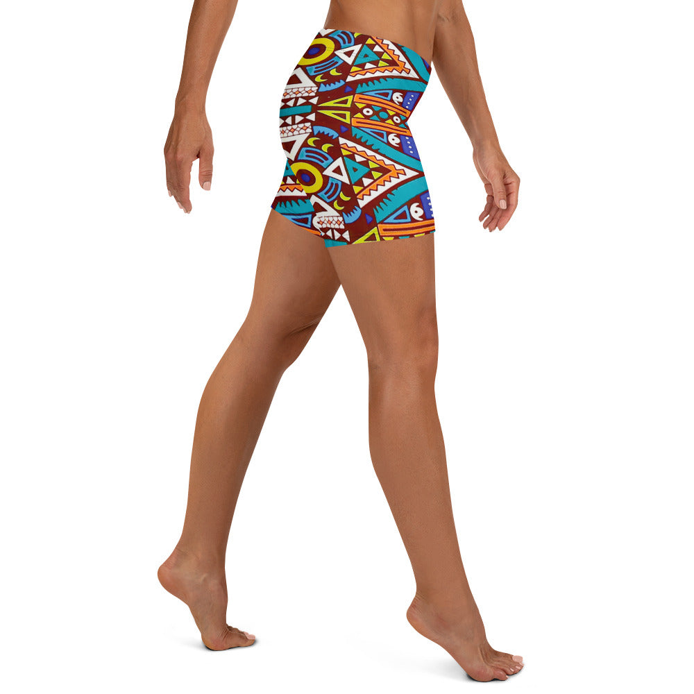 Tozi Yoga Print Sports Shorts