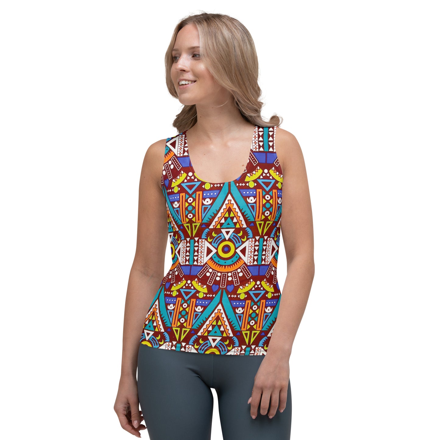 Odyssey Aztec Women’s Tribal Print Tank Top - Microfiber Stretch