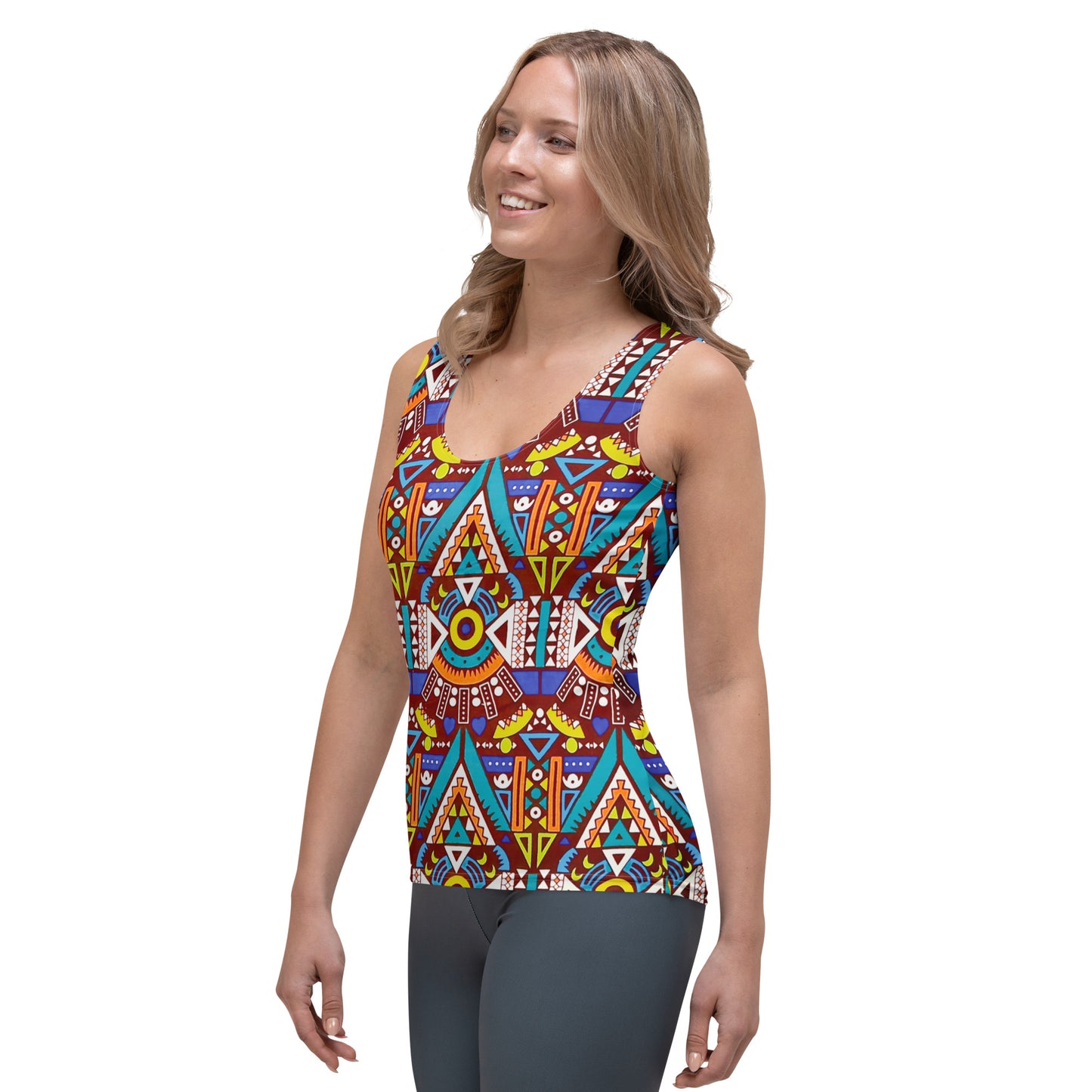 Odyssey Aztec Women’s Tribal Print Tank Top - Microfiber Stretch